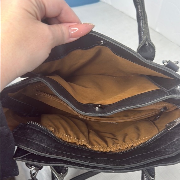 Patricia Nash Heritage Mozia Leather Tote (Black) - Picture 10 of 12